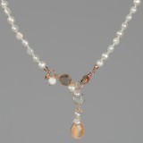 Choker Jolly din perle și cuarț piersică, Special Plus
