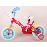 Bicicleta pentru fete Peppa Pig, 10 inch, culoare rosu/albastru, fara frana PB Cod:81064-NP