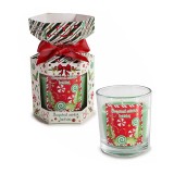 Lumanare parfumata Craciun in cutie cadou aroma Fructe de Padure cm 8,5 x 7,5 x 13,5 H