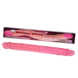 Dildo Double Dong, PVC, Roz, 37.4 cm