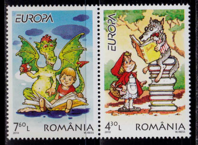 ✅RO 2010 LP 1862b &amp;quot;Europa-Carti pentru copii&amp;quot; , serie cu punte tip II , MNH foto