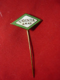Insigna veche Sportiva - Vointa Arad ,L= 2,3cm , metal si email