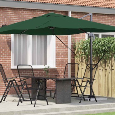 vidaXL Parasol cantilever Roma verde 352x251x260 cm din aluminiu foto