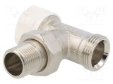 Vana termostatică HUMMEL cu filet exterior G 3/4 și G1/2, unghiulară
