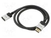 Cablu DisplayPort 1.4 VCOM 1m HDCP 2.2 PVC textil negru