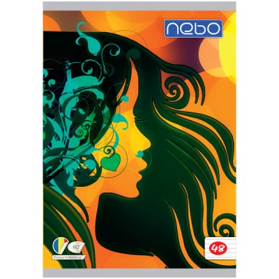 Caiet NEBO A4 DICTANDO 65-70 g/mp 48 file Premium , Girl Abstract , Robentoys foto