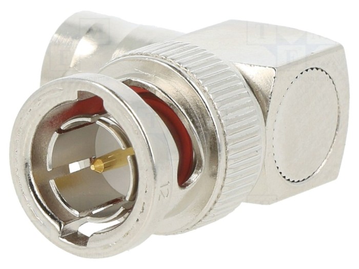 Conector BNC soclu-mufă 90&deg; 75&Omega;