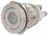 Intrerupator anti-vandalism, OFF-(ON), &Oslash;19mm, ONPOW - GQ19PF-10D/Y/12V/S