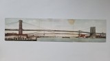 Carte Postala panoramica tripla: Brooklin and Manhattan Bridges New York, SUA, circulata Lipova 1912