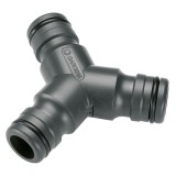 Niplu Y cu 3 cai pentru furtun gradina, Gardena Profi 02833-20, 3/4&quot;