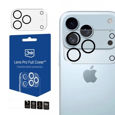 Folie de protectie Camera Spate 3MK Pro Full Cover pentru Apple iPhone 17 Pro Max, Sticla Securizata, Neagra foto
