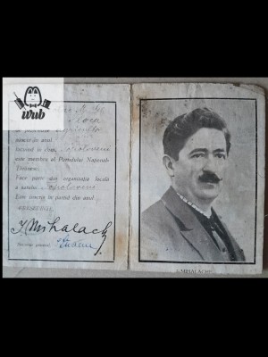 Carnet de membru P N T semnat de Ion Mihalache foto