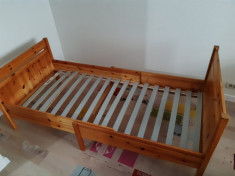 Cadru de pat 80x200 Ikea, din lemn (pin) cu aspect antichizat foto