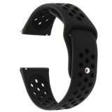 Cumpara ieftin Curea silicon, compatibila Amazfit Active, telescoape Quick Release, Negru