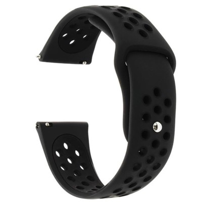 Curea silicon, compatibila Samsung Galaxy Watch6 40mm, telescoape Quick Release, Negru foto