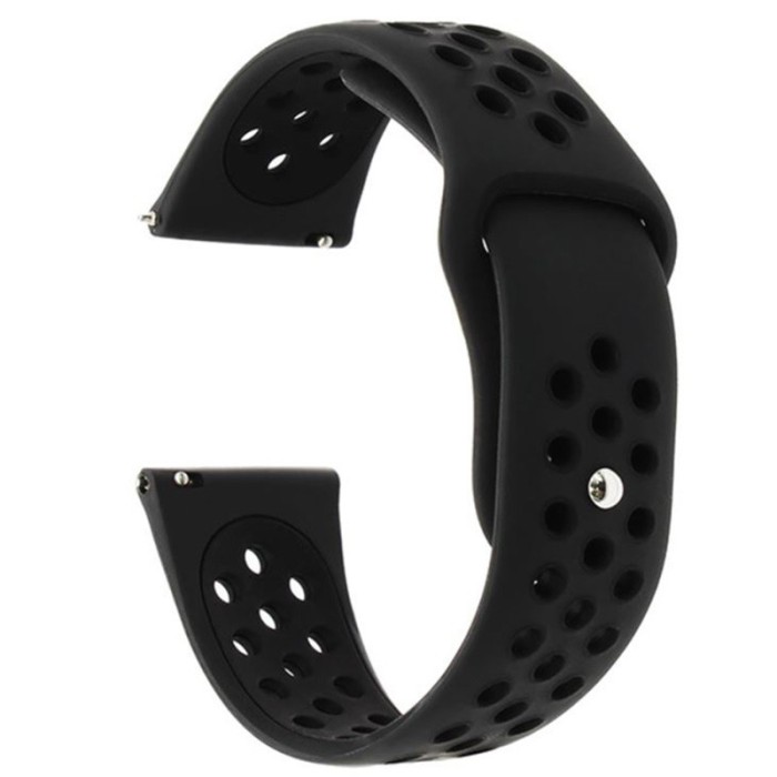 Curea silicon, compatibila Samsung Galaxy Watch6 40mm, telescoape Quick Release, Negru