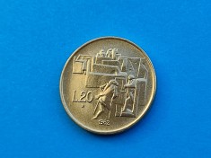 20 Lire 1982 San Marino-UNC-RAR-in realitate arata bine!