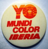 I.254 INSIGNA AVIATIE LINII AERIENE IBERIA AIRLINES YO MUNDI COLOR 55mm, Europa