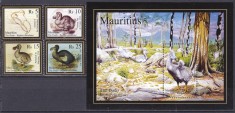 DB1 Fauna Pasari Pasarea Dodo Mauritius 2007 4 v. + SS MNH foto