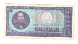 Bancnota 100 lei 1966, circulata, stare relativ buna