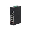Switch Dahua PFS3110-8ET-96-V2, PoE Industrial 8 porturi, 1x Gigabit, 1x SFP, 96W SafetyGuard Surveillance
