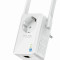 Wireless Range Extender Tp-link, N300, Wall Plugged, 2.4GHz, 2 antene interne, 1 port LAN/WAN, Range extender button / Range extender mode