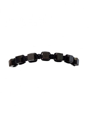 Bratara cu snur ajustabil, Black, A4B118 foto