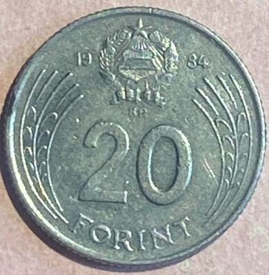 20 FORINT 1984 UNGARIA/ CUPRU NICHEL 7,05g si 26,8 mm./ MONEDA DIN POZE/ P foto