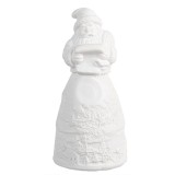Cumpara ieftin Figurina Mos Craciun portelan alb cu led 5x11 cm