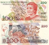BRAZILIA 100 cruzeiros ND 1990 UNC!!!