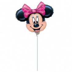 Balon folie metalizata minishape Minnie Mouse fundita roz foto