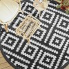 Covor exterior Gossi Arakil alb-negru, &Oslash;200cm, Polipropilena (PP), Reversibil, Rezistent UV