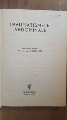 Traumatismele abdominale- C.Caloghera foto