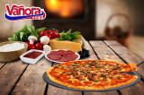 Tava pentru pizza Vanora, &Oslash;33.5 cm, otel carbon, negru