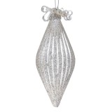 Cumpara ieftin Set 6 globuri din sticla Silver Stalactite 6 cm x 13 cm, Iliadis Alexandros