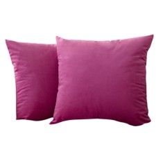 Set 2 huse pernute decorative din catifea cu fermoar, 45x45 cm, Madison, densitate 700 g/ml, Magenta