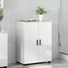 vidaXL Dulap de Baie Alb foarte lucios 60 x 35 x 80 cm Lemn compozit 883308
