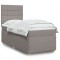 vidaXL Pat box spring cu saltea, gri taupe, 100x200 cm, textil 3291195