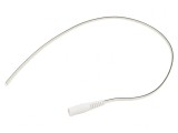 Cablu Alb DC 5,5/2,1 Soclu Drept 2x0,5mm2 0,5m, WEST POL