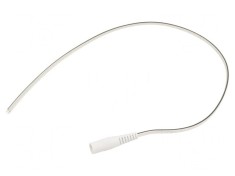 Cablu Alb DC 5,5/2,1 Soclu Drept 2x0,5mm2 0,5m