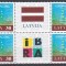 Letonia 1999 - A 50-a aniversare a Consiliului Europei, Bloc de 4 cu 2 Viniete, MNH