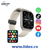 Ceas Smartwatch EMPrime, Apel Bluetooth 5.3, Display AMOLED Curbat de 1.91 inch, Unisex, Monitorizare Sanatate (HR, SpO2, Tensiune Arteriala), Peste 1