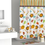 Cumpara ieftin Perdea Duș Copii Leu, Poliester, 180 x 200 cm