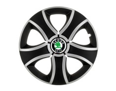 Set 4 capace roti Bis Gri-Negru R14 pentru gama auto Skoda