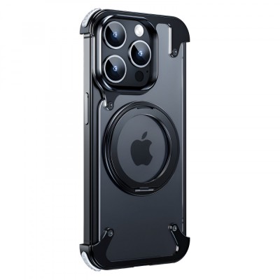 Husa de protectie compatibil cu iphone 15 pro max, flippy, incarcare wireless, tehnologie magsafe, inel magnetic rotativ 360 cu functie de suport, ram foto