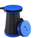 Scaun Pliabil Camping/Pescuit, Reglabil 45cm, Portabil, Negru/Rosu, Telescopic 150kg, Drumetii, Gradina