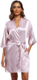 Bund Femei din satin Halat de matase Kimono Halat pur scurt Sexy Sleepwear Mires