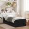 vidaXL Cadru de pat cu sertare, negru, 75x190 cm mic, single