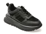 Pantofi sport EPICA negri, QS319, din piele naturala