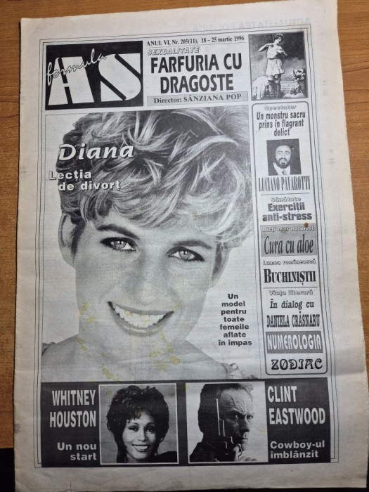 ziarul formula as 18 - 25 martie 1996 - daniela crasnaru ,clint eastwood , printesa diana